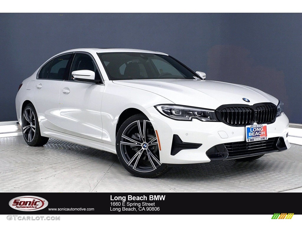 2021 3 Series 330i Sedan - Alpine White / Black photo #1