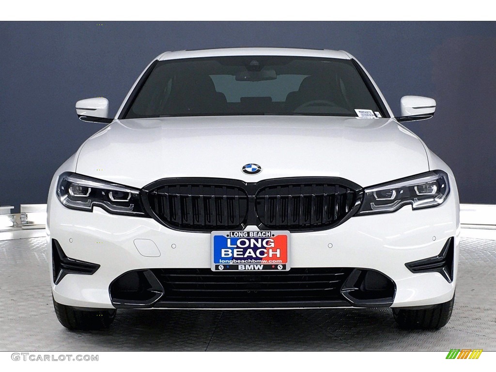 2021 3 Series 330i Sedan - Alpine White / Black photo #2