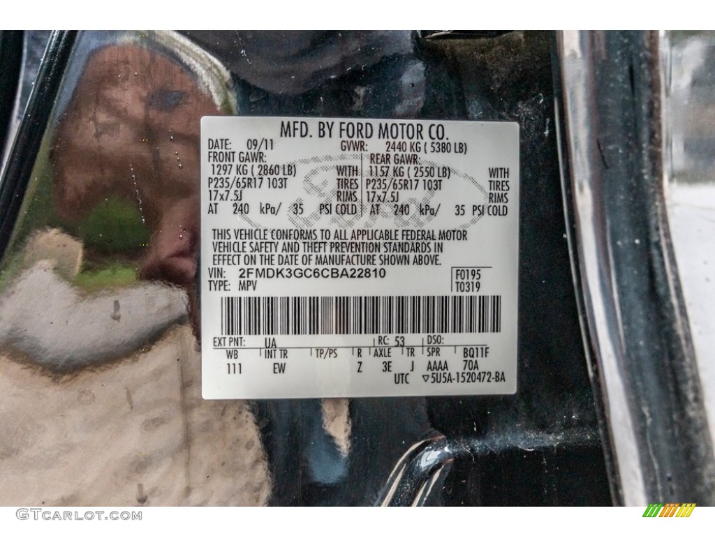 2012 Edge SE - Black / Charcoal Black photo #39