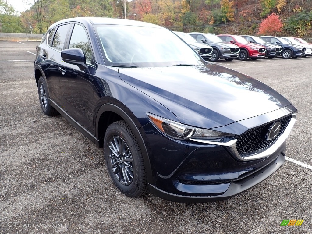 2021 CX-5 Touring AWD - Deep Crystal Blue Mica / Black photo #3