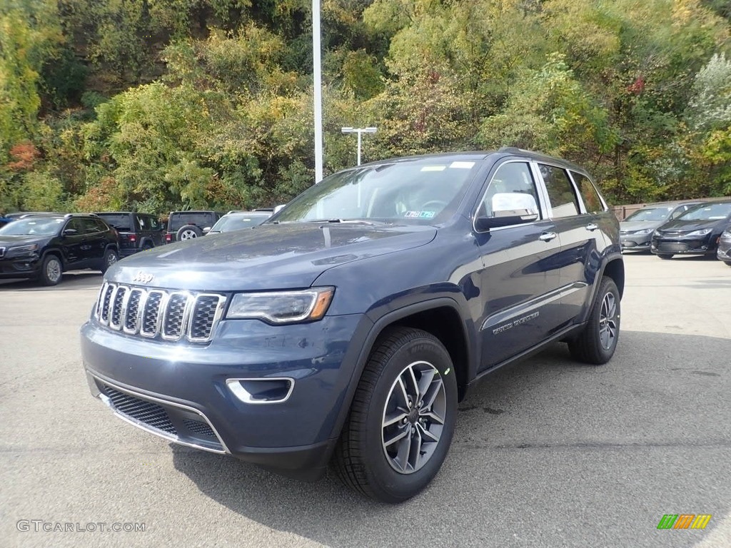 2021 Grand Cherokee Limited 4x4 - Slate Blue Pearl / Light Frost Beige/Black photo #1