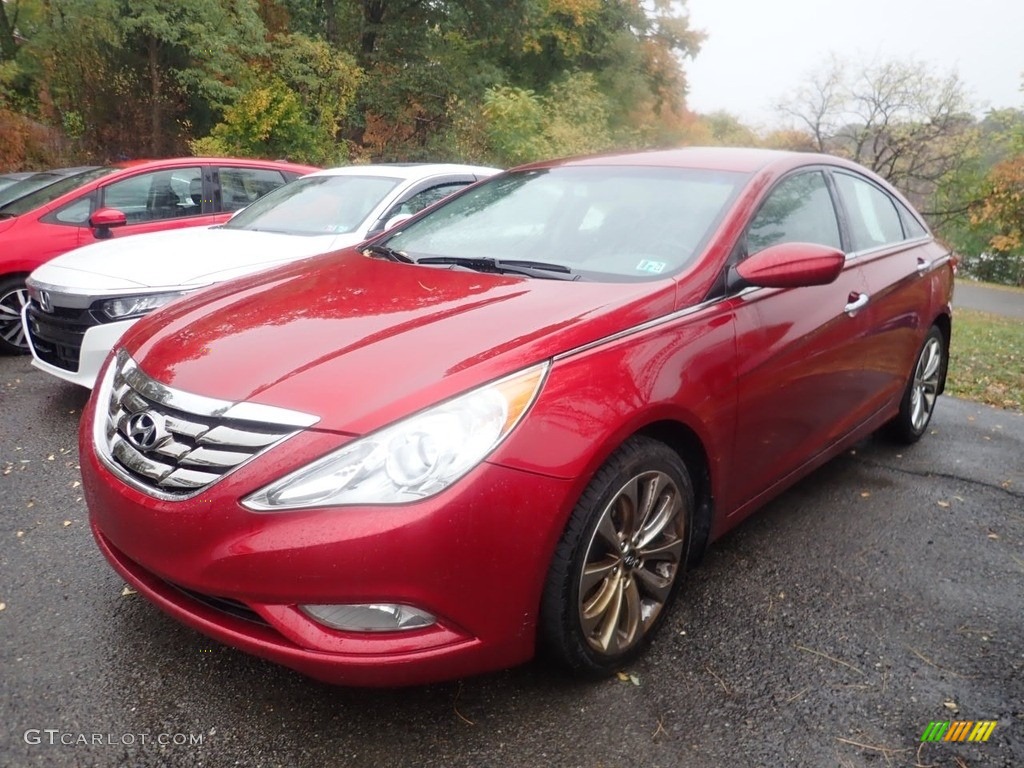 2011 Sonata SE - Venetian Red / Black photo #1