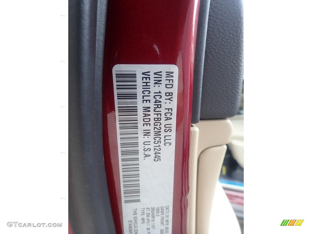 2021 Grand Cherokee Limited 4x4 - Velvet Red Pearl / Light Frost Beige/Black photo #20