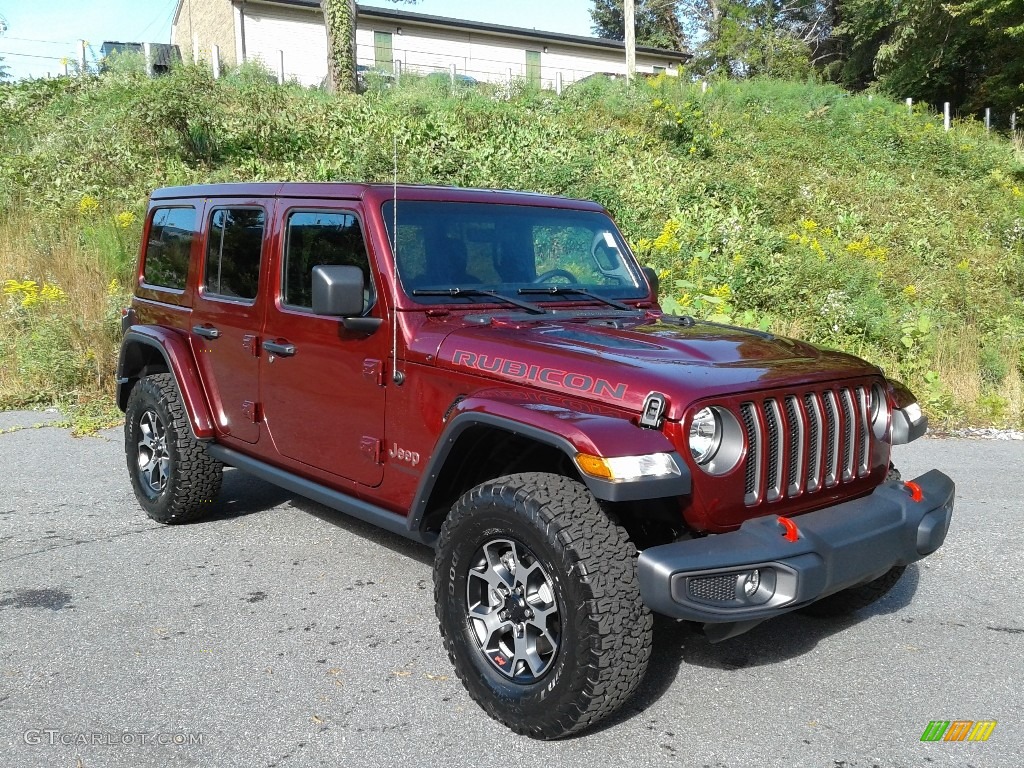 Snazzberry Pearl 2021 Jeep Wrangler Unlimited Rubicon 4x4 Exterior Photo #139941198