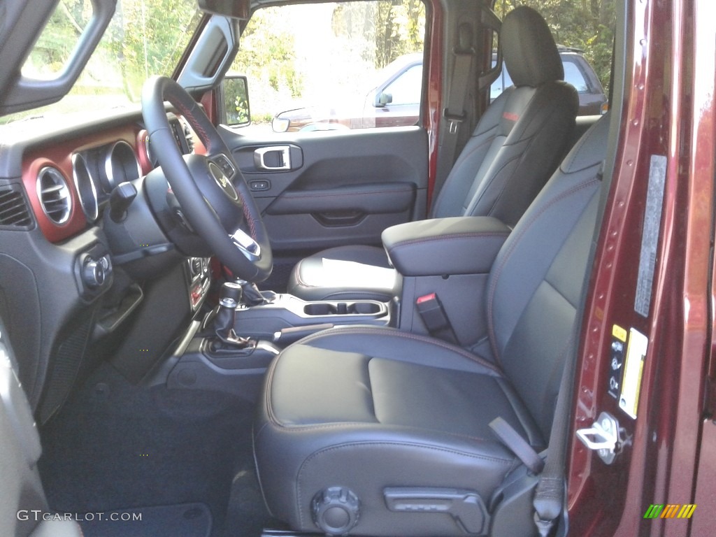 Black Interior 2021 Jeep Wrangler Unlimited Rubicon 4x4 Photo #139941360