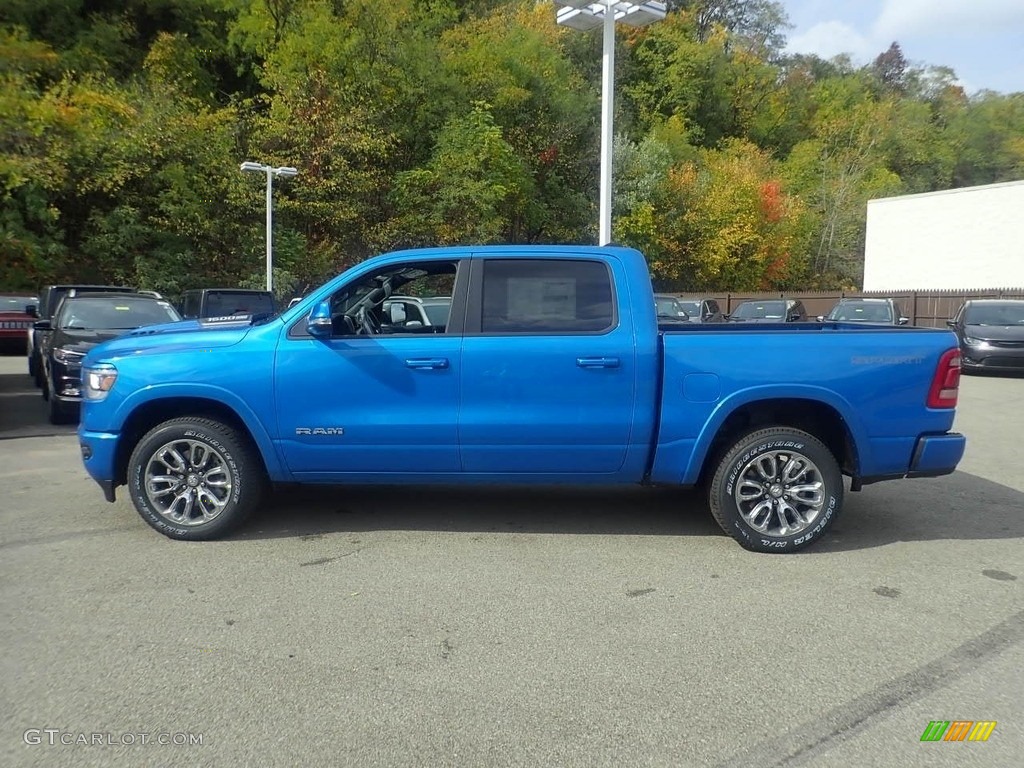 Hydro Blue Pearl 2021 Ram 1500 Laramie Crew Cab 4x4 Exterior Photo #139941885