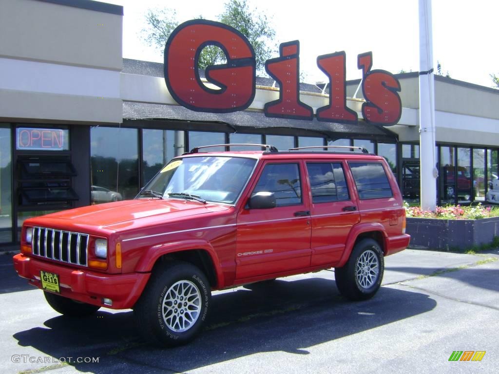 1997 Cherokee 4x4 - Flame Red / Tan photo #1