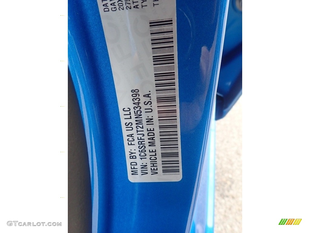 2021 1500 Laramie Crew Cab 4x4 - Hydro Blue Pearl / Black photo #19