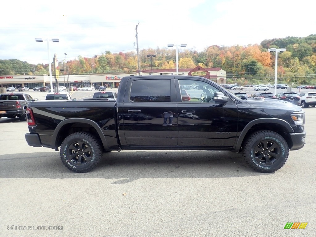 Diamond Black Crystal Pearl 2021 Ram 1500 Rebel Crew Cab 4x4 Exterior Photo #139942306