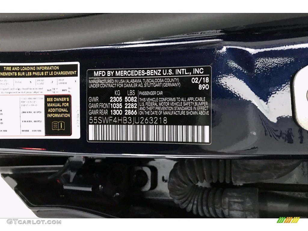 2018 C 350e Plug-in Hybrid Sedan - Brilliant Blue Metallic / Crystal Grey/Black photo #33