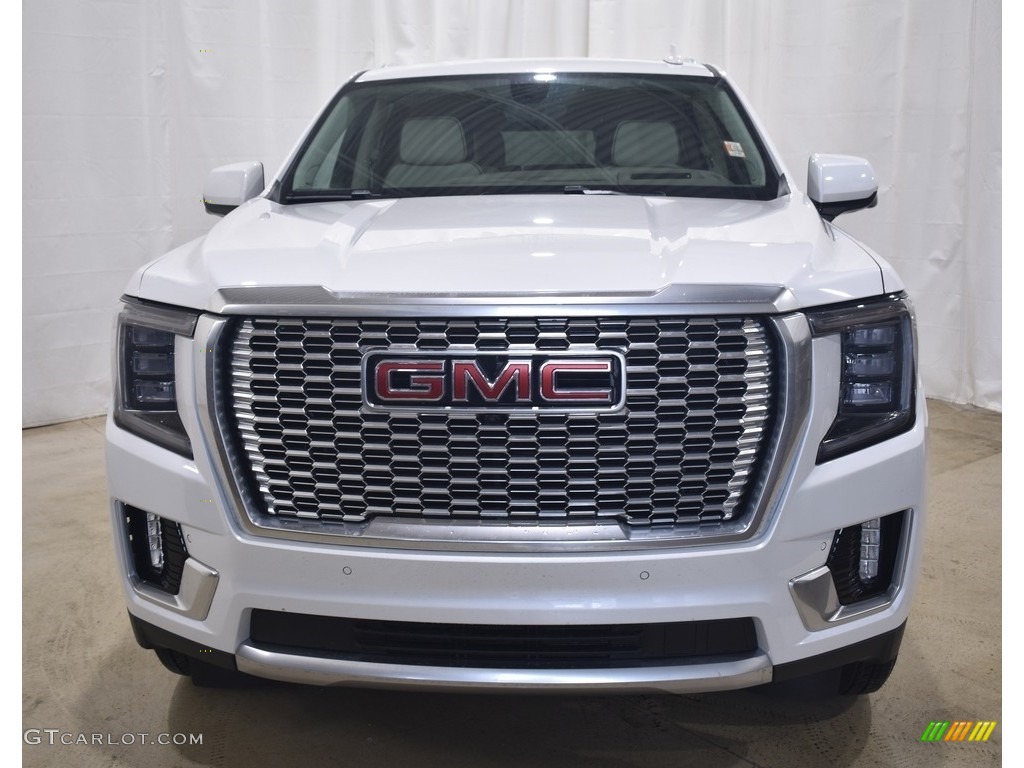 2021 Yukon Denali 4WD - White Frost Tricoat / Teak/­Light Shale photo #4