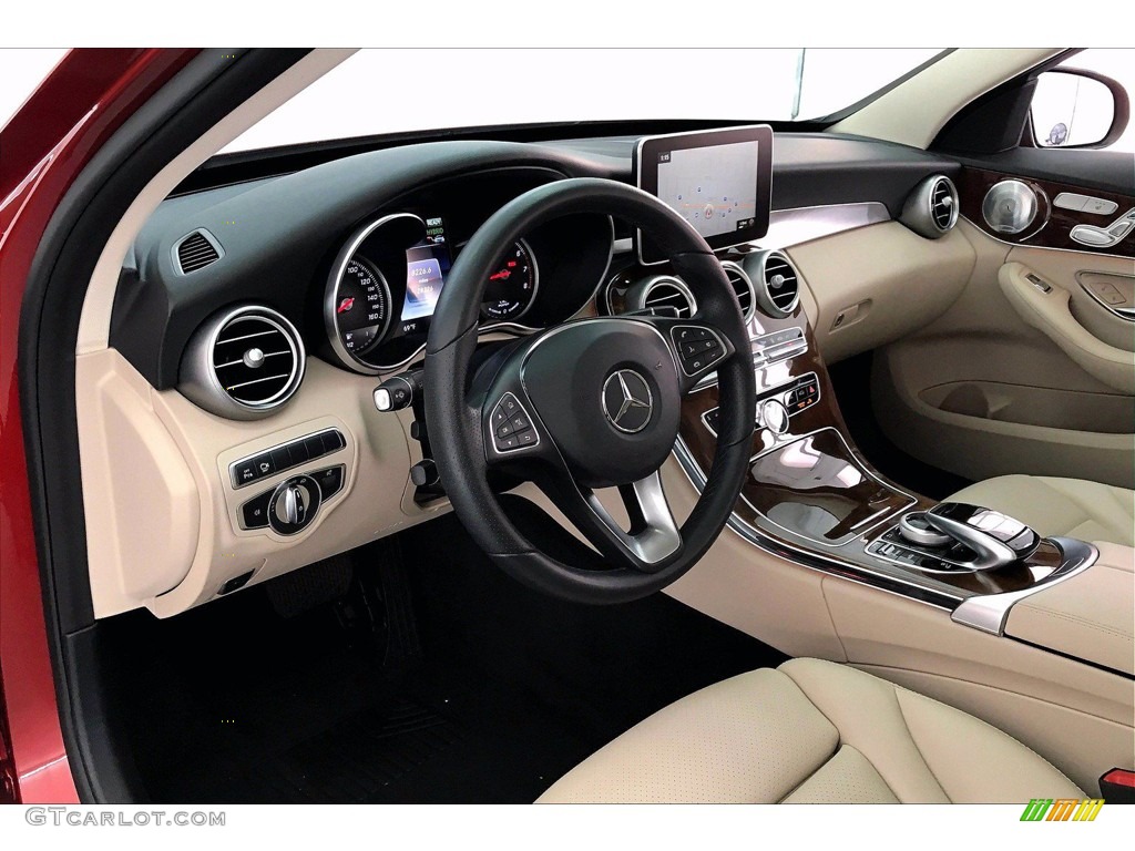 Silk Beige/Black Interior 2017 Mercedes-Benz C 350e Plug-in Hybrid Sedan Photo #139943895
