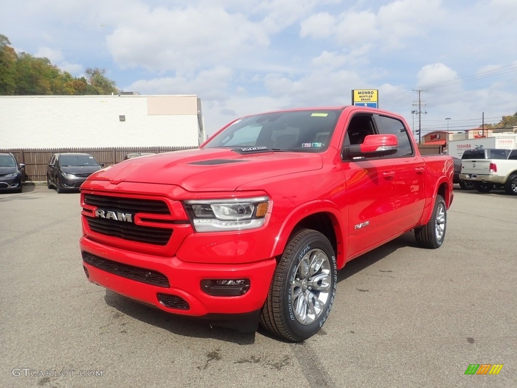 Flame Red 2021 Ram 1500 Laramie Crew Cab 4x4 Exterior Photo #139944093