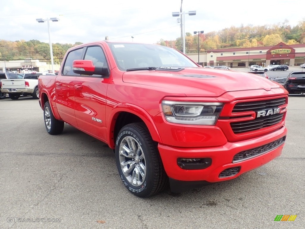 Flame Red 2021 Ram 1500 Laramie Crew Cab 4x4 Exterior Photo #139944138