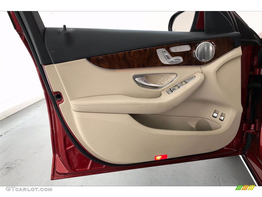 2017 Mercedes-Benz C 350e Plug-in Hybrid Sedan Silk Beige/Black Door Panel Photo #139944225