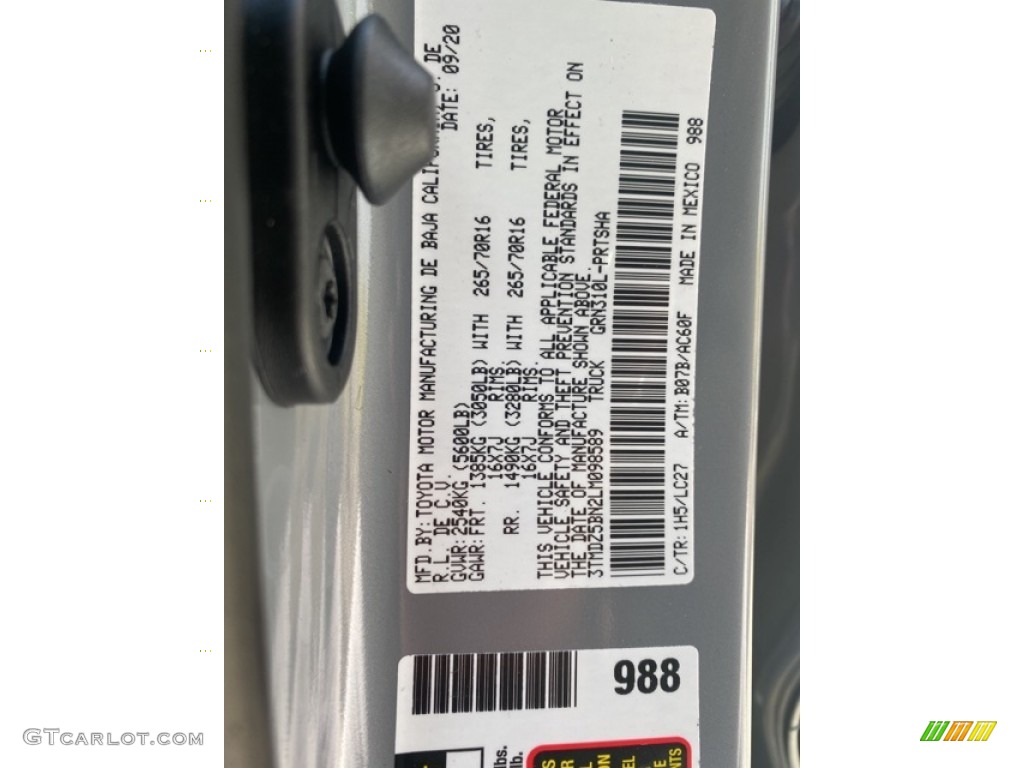 2020 Tacoma TRD Off Road Double Cab 4x4 - Cement / Black photo #31