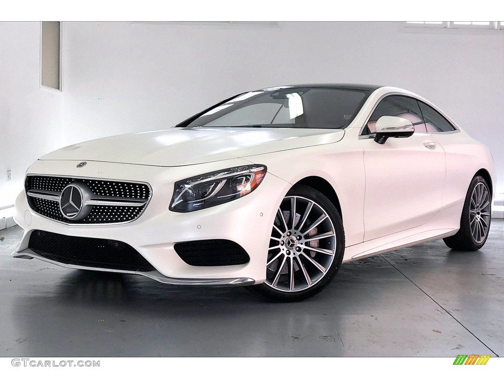 designo Cashmere White (Matte) 2017 Mercedes-Benz S 550 4Matic Coupe Exterior Photo #139945665