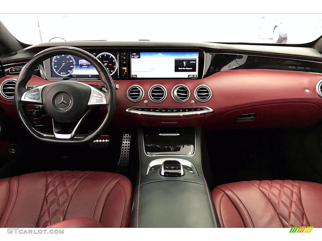 2017 Mercedes-Benz S 550 4Matic Coupe designo Bengal Red/Black Dashboard Photo #139945743