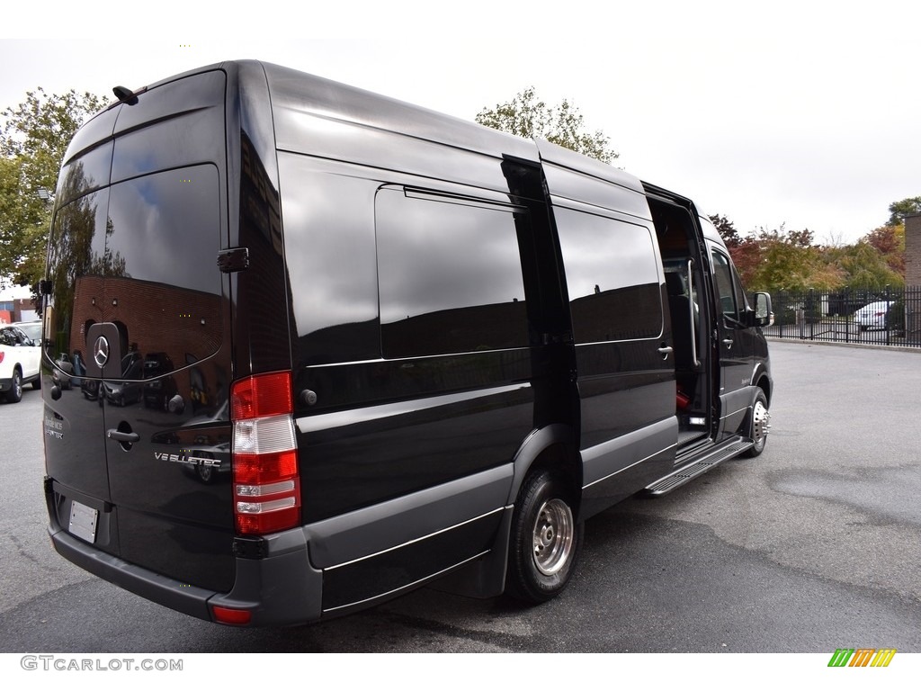 Jet Black 2016 Mercedes-Benz Sprinter 3500 High Roof Passenger Conversion Van Exterior Photo #139947305