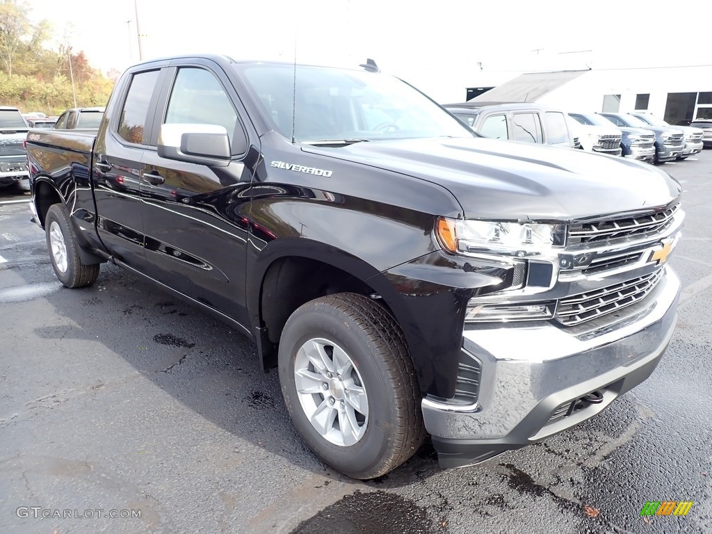 Black 2021 Chevrolet Silverado 1500 LT Double Cab 4x4 Exterior Photo #139947474