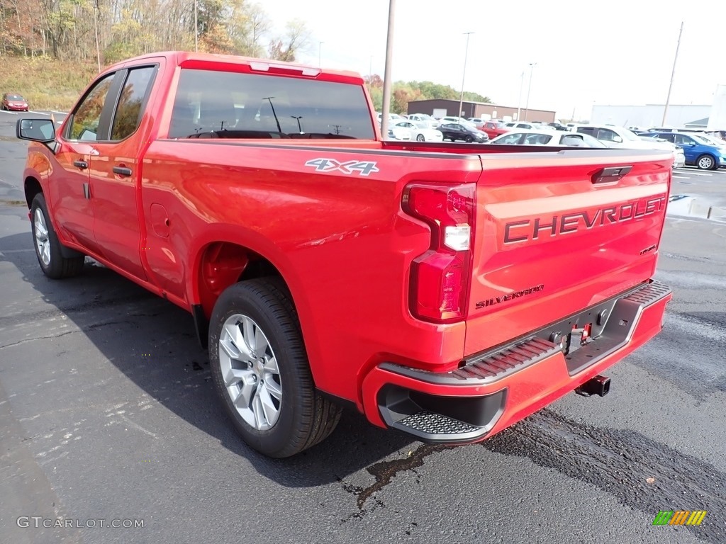 2021 Silverado 1500 Custom Double Cab 4x4 - Red Hot / Jet Black photo #3