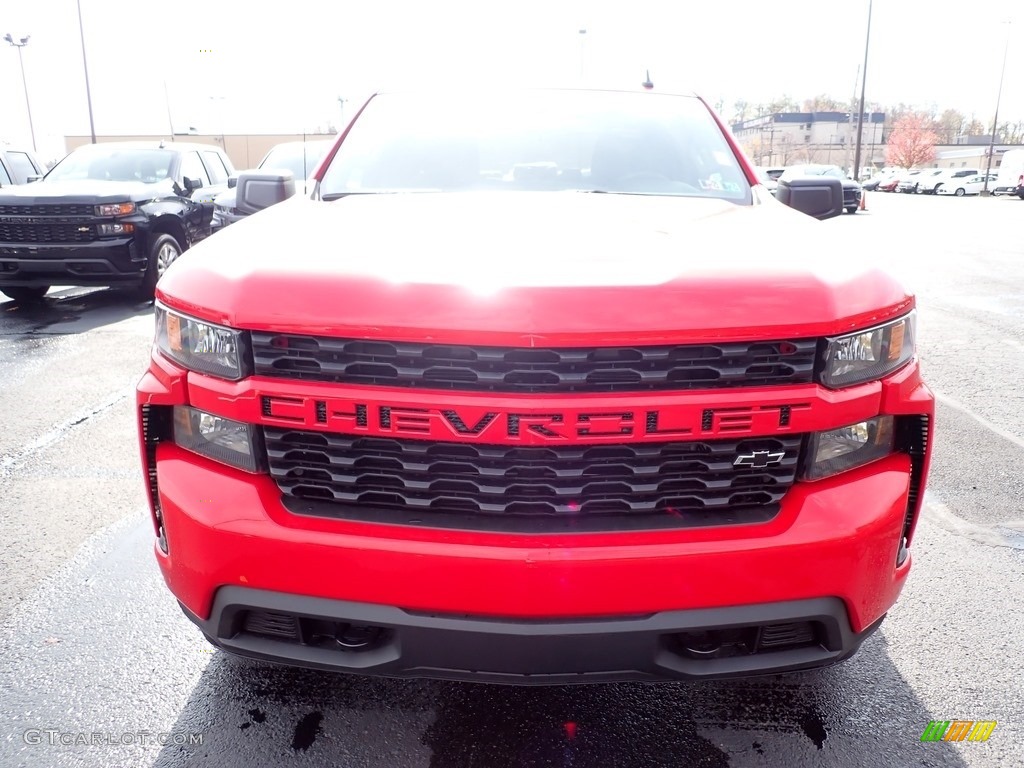 2021 Silverado 1500 Custom Double Cab 4x4 - Red Hot / Jet Black photo #8