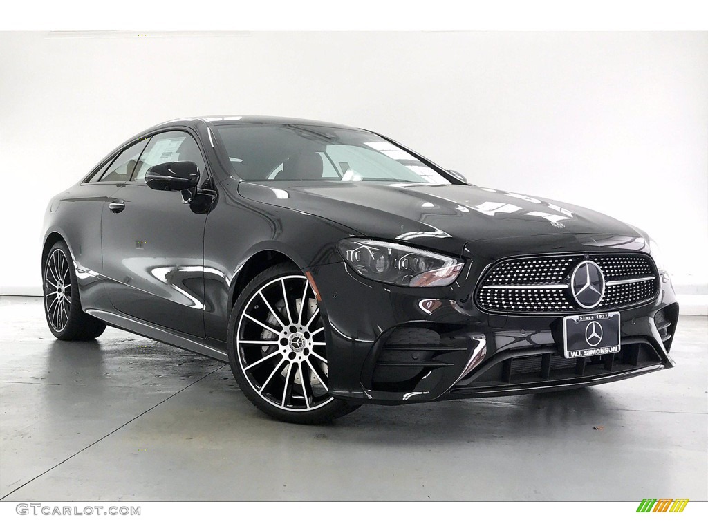 Obsidian Black Metallic 2021 Mercedes-Benz E 450 Coupe Exterior Photo #139949118