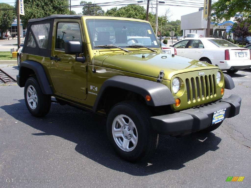 2007 Wrangler X 4x4 - Rescue Green Metallic / Dark Slate Gray/Medium Slate Gray photo #2