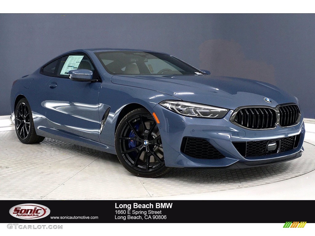 2021 8 Series M850i xDrive Coupe - Barcelona Blue Metallic / Ivory White photo #1