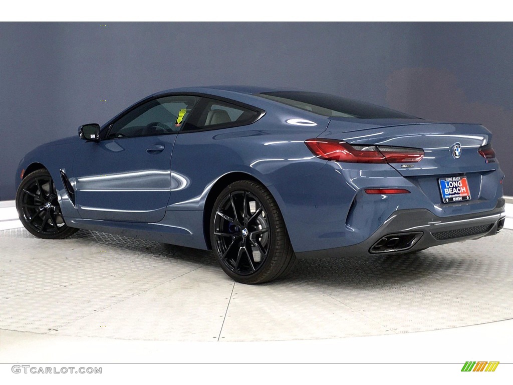 2021 8 Series M850i xDrive Coupe - Barcelona Blue Metallic / Ivory White photo #3