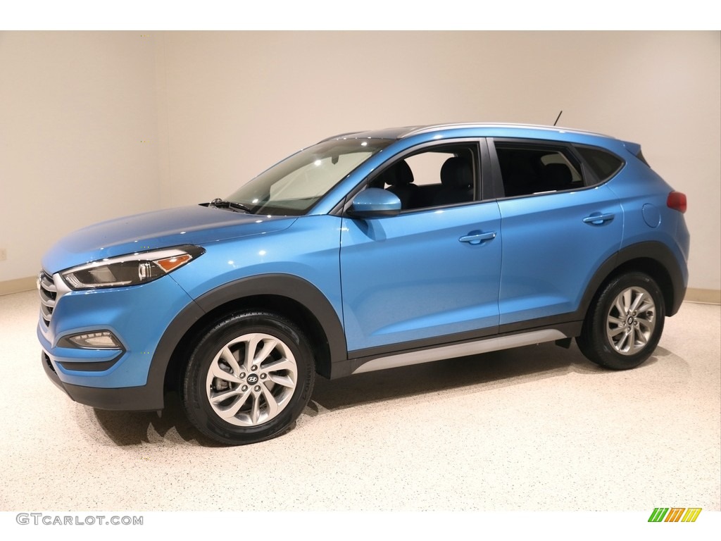 2017 Tucson SE AWD - Caribbean Blue / Black photo #3