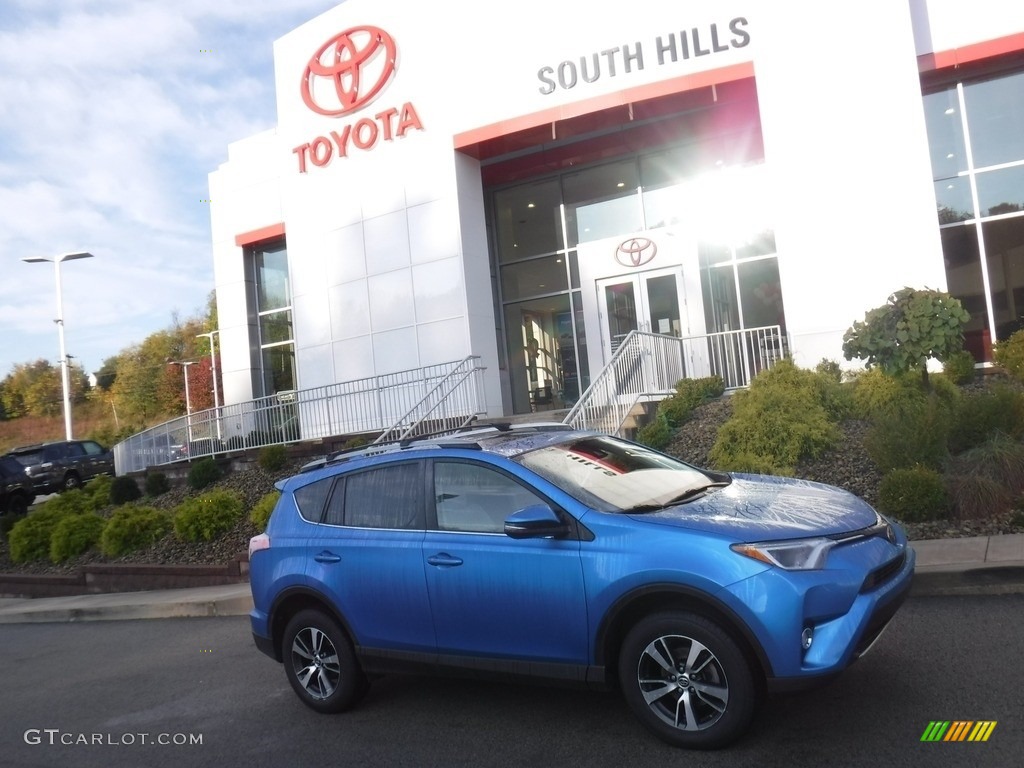 2017 RAV4 XLE AWD - Electric Storm Metallic / Black photo #2