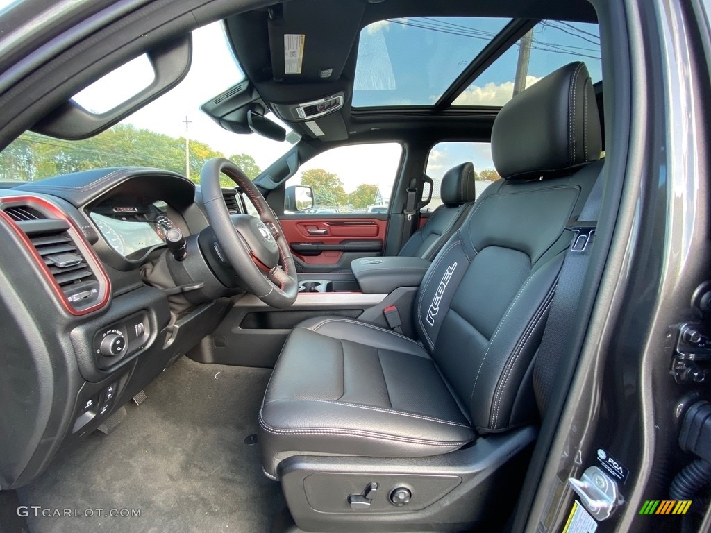Black Interior 2021 Ram 1500 Rebel Crew Cab 4x4 Photo #139955668