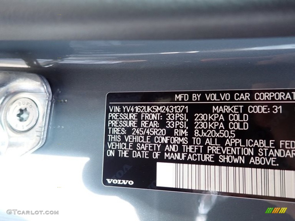 2021 XC40 T5 Momentum AWD - Thunder Grey Metallic / Charcoal photo #11