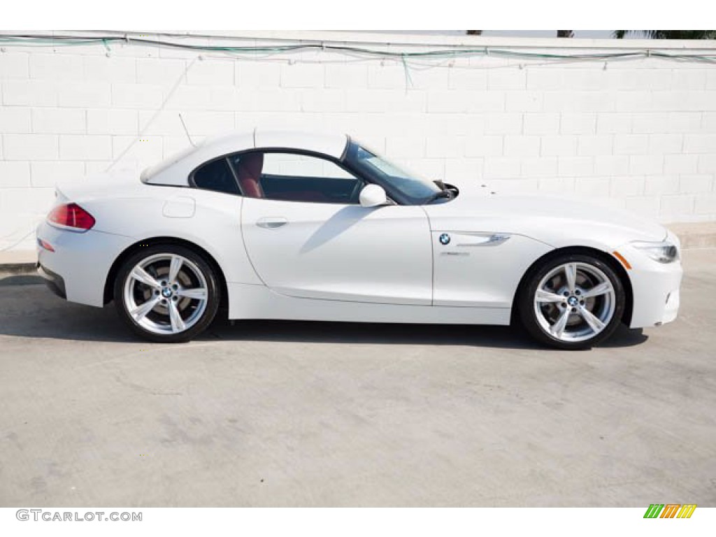 2015 Z4 sDrive28i - Mineral White Metallic / Coral Red photo #10