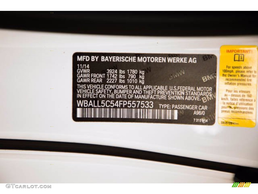 2015 BMW Z4 sDrive28i Color Code Photos