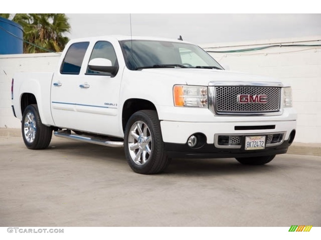 2007 Sierra 1500 Denali Crew Cab - Summit White / Ebony Black photo #1