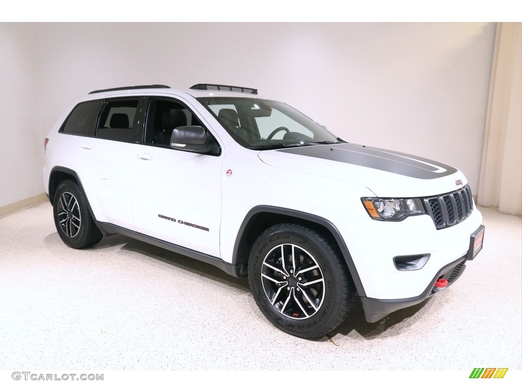 2020 Grand Cherokee Trailhawk 4x4 - Bright White / Ruby Red/Black photo #1