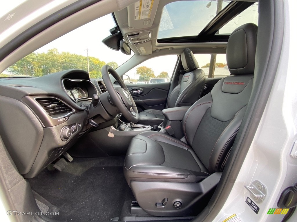 Black Interior 2021 Jeep Cherokee Traihawk 4x4 Photo #139959283