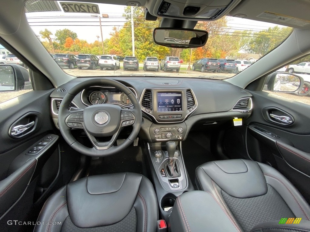 Black Interior 2021 Jeep Cherokee Traihawk 4x4 Photo #139959328