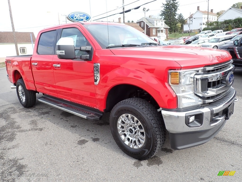 Race Red 2020 Ford F250 Super Duty XLT Crew Cab 4x4 Exterior Photo #139959587
