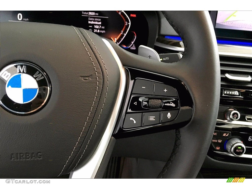 2020 5 Series 530i Sedan - Glacier Silver Metallic / Black photo #19