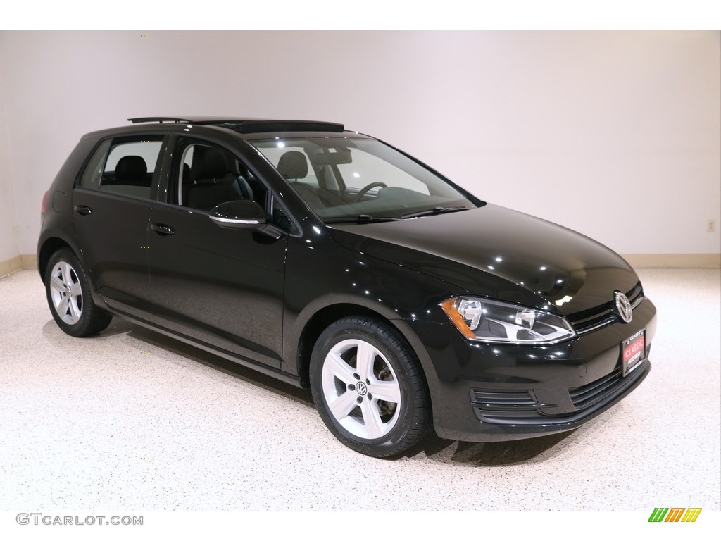 2017 Golf 4 Door 1.8T Wolfsburg - Black / Titan Black photo #1