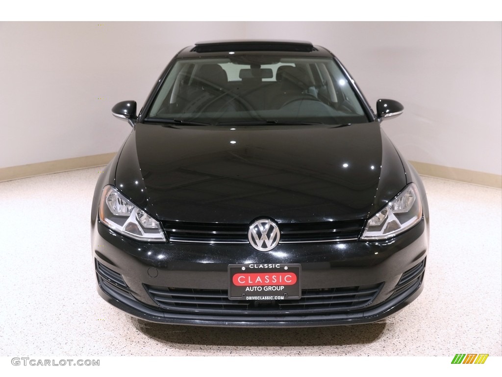 2017 Golf 4 Door 1.8T Wolfsburg - Black / Titan Black photo #2