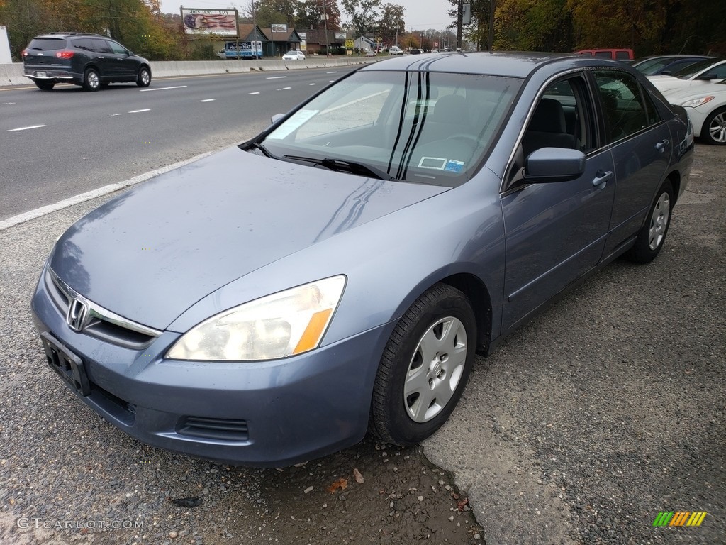 2007 Accord LX Sedan - Cool Blue Metallic / Ivory photo #3