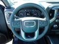 Jet Black 2021 GMC Sierra 1500 Denali CabonPro Crew Cab 4WD Steering Wheel