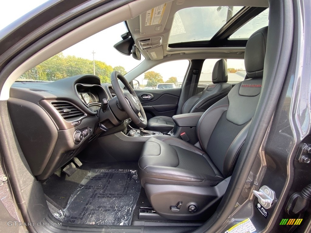 Black Interior 2021 Jeep Cherokee Traihawk 4x4 Photo #139961842