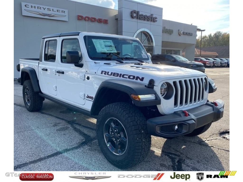 2021 Gladiator Rubicon 4x4 - Bright White / Black photo #1