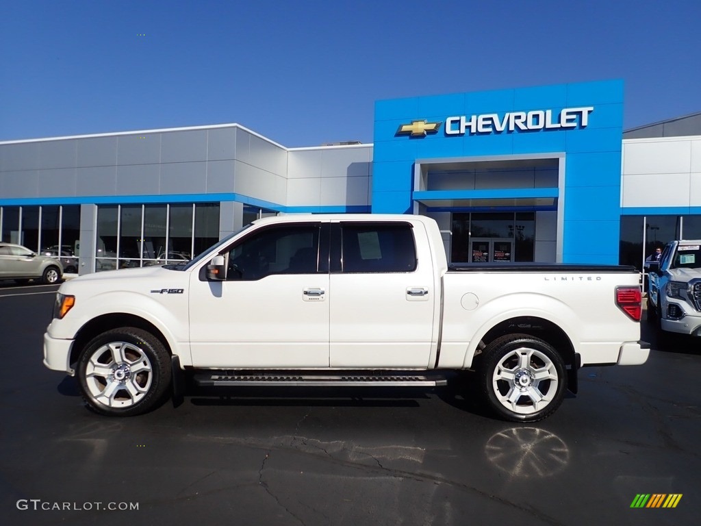 2011 F150 Lariat SuperCrew 4x4 - White Platinum Metallic Tri-Coat / Steel Gray/Black photo #3