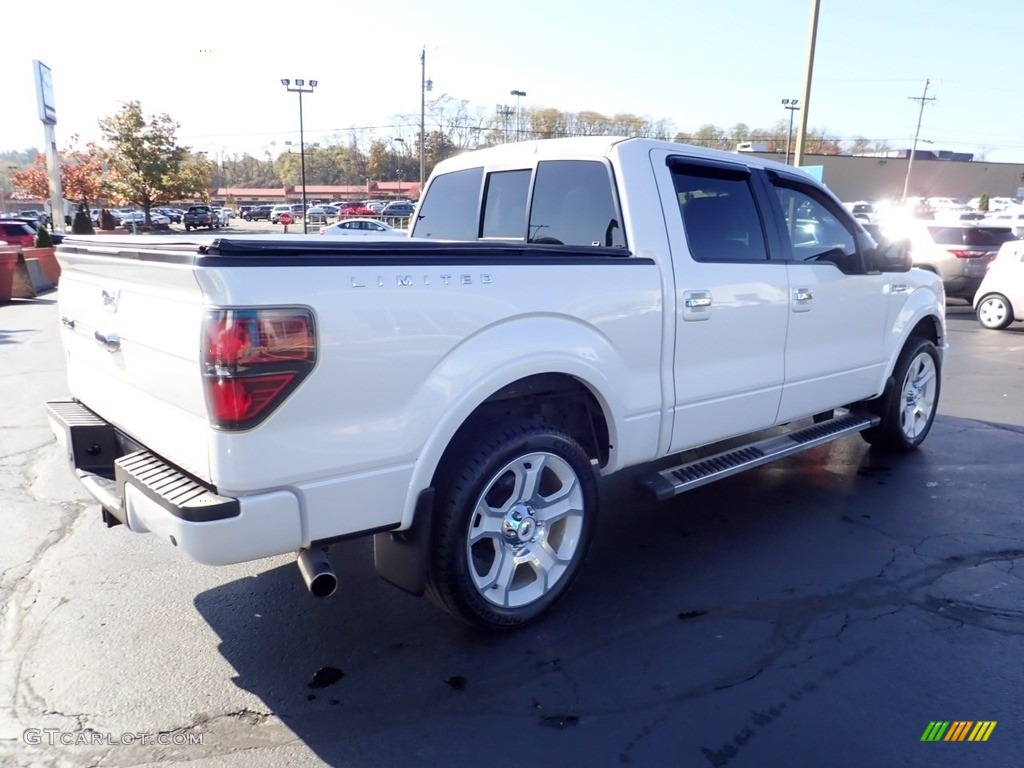 2011 F150 Lariat SuperCrew 4x4 - White Platinum Metallic Tri-Coat / Steel Gray/Black photo #8